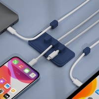 Pengatur Kabel Data OEM Bracket, Perekat Mandiri, Pengatur Kabel Silikon Magnetik untuk Meja Kerja dengan Desain Tanpa Bekas untuk Kabel Data