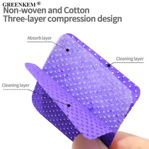 ผ้าเช็ดทำความสะอาดเล็บผ้าฝ้ายผ้าฝ้ายเช็ดทำความสะอาดเล็บแบบไม่เป็นขุยแผ่นเจลล้างหน้าทรงสี่เหลี่ยมสีชมพูลายหัวใจ200กล่อง - Product Image 4