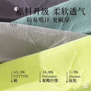 Men's Ankle Socks Cotton Breathable Mesh Solid Color Summer Casual Daily Wear Black Dark Gray Green Fluorescent Green Light - Product Image 3