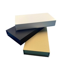 Boîtes cadeaux en carton noir recyclé, pliables à plat, fermeture magnétique, lamination mate et gaufrage pour l'emballage de cadres photo