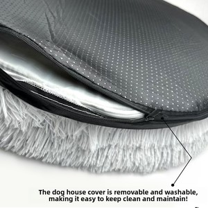 Chauffe-lit électrique semi-fermé pour chien et animal de compagnie, alimenté par USB, avec <span class=keywords><strong>tube</strong></span> résistant aux morsures en polyester, tapis d'hiver - Product Image 4