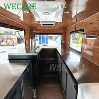 WECARE Remorque Food Truck Cuisine Mobile de Concession Entièrement Équipée pour Desserts, Glaces, Café, Pizza, Burgers, Tacos et Fast-Food