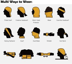 Seamless Personalized Printed Logo <b>Bandana</b> Neck Gaiter Neck Tube Custom Polyester Cycling Sun Protection Sporty - Product Image 3