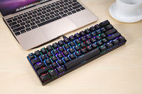 Motospeed CK61RGB Clavier de jeu filaire Mini clavier Accessoire PC Clavier mécanique USB 61 touches