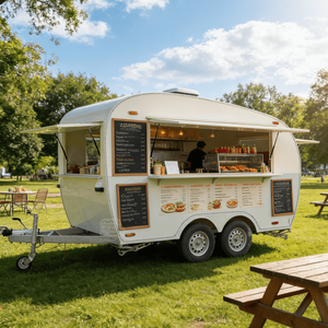 Remorque à glaces de type spécial, camion de restauration, remorque de concession alimentaire, chariot mobile de boissons, chariot de grillades remorquable - Product Image 4