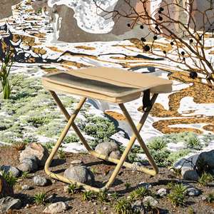 Portable Outdoor <b>Folding</b> Stool Carry Handle Oxford Small <b>Bench</b> Fishing Fully Foldable for Camping Queue Pull-Out Chair - Product Image 2