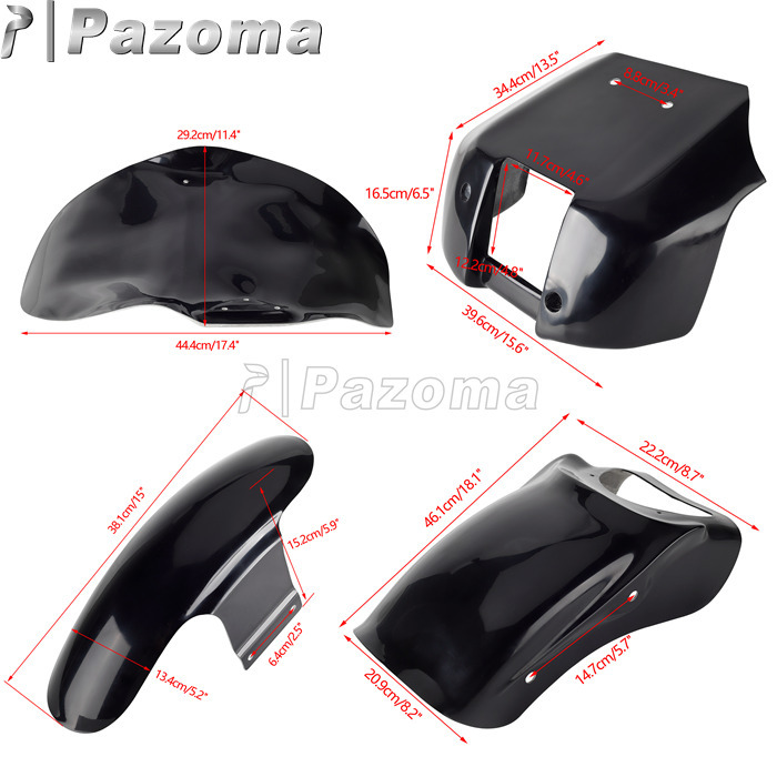 Black Chin Guards Lower Fairing Cover – Fits Harley Nightster RH975 2022-2023 (Pair)