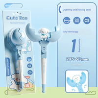 Pulpen Gel Flip Open Figurine Kartun Stok Grosir, Alat Tulis Latihan Siswa Kawaii, Pulpen Netral Cepat Kering, Grosir