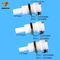 Raccord rapide à valve en ligne JU tout en plastique 1/4\" pour tuyau, connexion lisse, faible résistance, POM naturel, déconnexion rapide