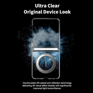 Étui pliable ultra-transparent anti-reflet pour <span class=keywords><strong>Samsung</strong></span> Flip8, magnétique, anti-UV, anti-jaunissement, avec protection de charnière, OEM ODM, vente en gros - Product Image 4