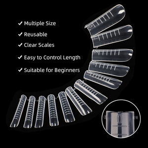 Formas Duales Cuadradas Transparentes para Uñas, con Logotipo Personalizado, Tamaño Grande, para Extensión Rápida con Gel Acrílico - Product Image 4