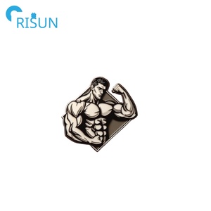 Pin de Esmalte Personalizado al por Mayor para Gimnasio, Fitness, Culturismo, Músculo, Hombre Musculoso con Brazos Fuertes - Product Image 3