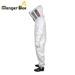 New 3-Layer White One-Piece <b>Bee</b> <b>Suit</b> Fully Enclosed <b>Bee</b>-Proof Breathable Cotton Safety Clothing for Beekeeping - Product Image 2