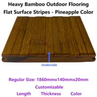 Planches de terrasse en bambou massif 1860x140x20mm, surface lisse, résistantes à l'eau, pour terrasse et pavillon, épaisseur sur mesure