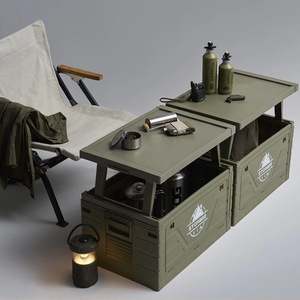 Boîte de rangement pliable en gros 50L, style industriel renforcé, en PP épaissi, empilable, pour camping, extérieur, maison et <span class=keywords><strong>voyage</strong></span> - Product Image 1