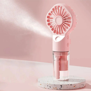 Portable Water Mist Fan <b>USB</b> Rechargeable Handheld <b>Mini</b> Fan Quiet Cooling Fan for Home Commutes Travel Office - Product Image 2