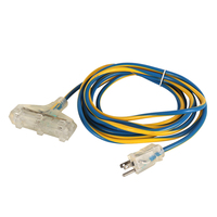 Clear Triple Tap Verlengsnoer Power Elektriciteit Cord 25FT 10 Gauge Nema 5-15 3pin Plug 100% Koper 14/12AWG