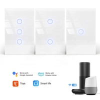 Interrupteur intelligent Wi-Fi à bouton unique, interrupteur tactile à un bouton avec/sans câblage neutre pour système de maison intelligente