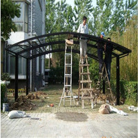 Abri de voiture résistant au vent fort, garages, abri de voiture en aluminium double