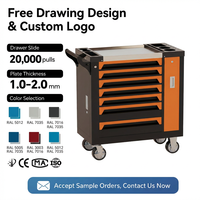 Carrito de Herramientas Metálico Rodante de Diseño Personalizado Directo de Fábrica, Carrito de Herramientas para Taller y Garaje, Caja de Herramientas para Mecánico, para Reparación de Automóviles