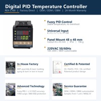 Contrôleur de température intelligent numérique PID REX-C100, instrument de contrôle de température 0-999, plastique, OEM personnalisable, certifié CE