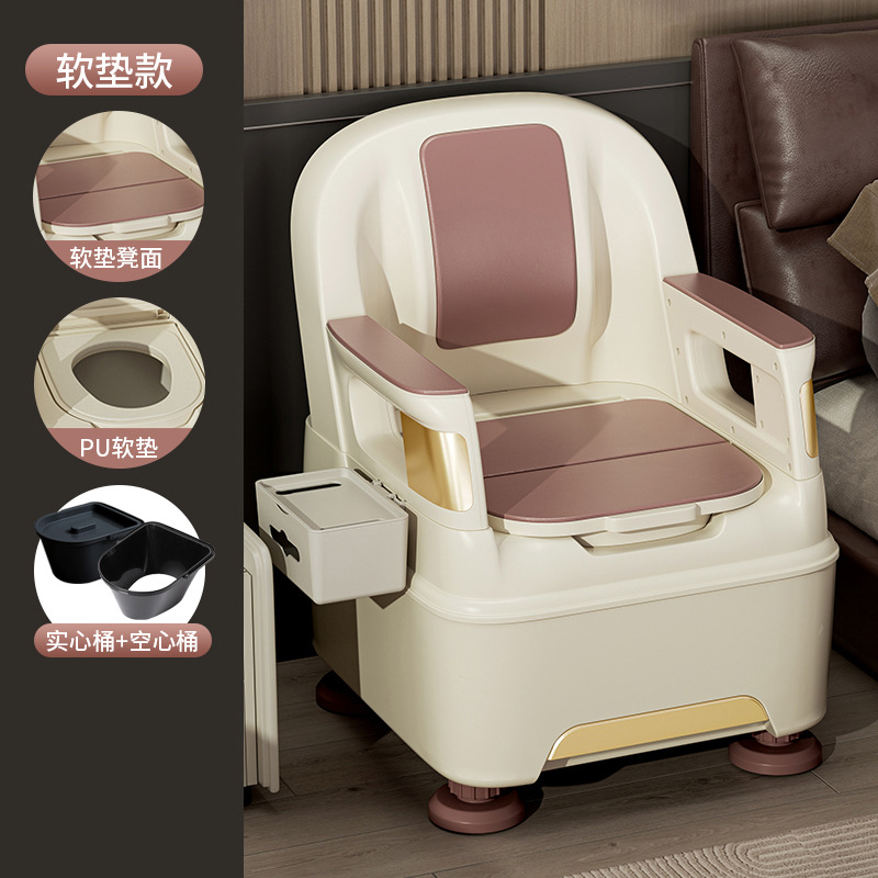 Luxury padded indoor squat toilet