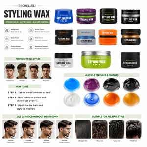 Cera para Peinar el Cabello para Hombre, Fijación Fuerte, Acabado Mate, Pomada para el Cabello, Aspecto Natural, Producto Texturizante para Peinar, Fábrica OEM, MOQ - Product Image 3