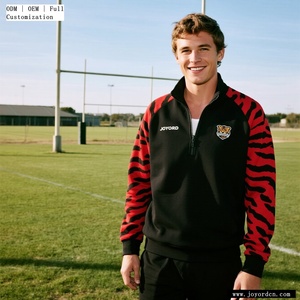 الأكثر مبيعًا سويت شيرت مريح بسحاب ربع ربع خفيف الوزن عصري جميع المناسبات بلوفر أبيض سويتشيرت للرجال بسحاب - Product Image 5