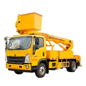 Source Factory HOWO 4*2 19M Insulated Bucket Aerial Platform Truck For Electricity Work