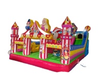 Trampoline gonflable commercial personnalisé pour enfants, motif dessin animé, écologique, en PVC Beleqi, vente directe usine, pour parcs d'attractions