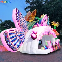 Nouveau design de cabine d'événement gonflable arc de papillon gonflable accessoires décoratifs gonflables pour les festivals de musique et la décoration de scène