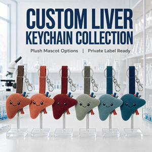 Porte-clés Mascotte Peluche Personnalisée OEM, Jouet Doux, Cadeau Promotionnel pour Événements Scientifiques et de Recherche sur la Santé du Foie - Product Image 2