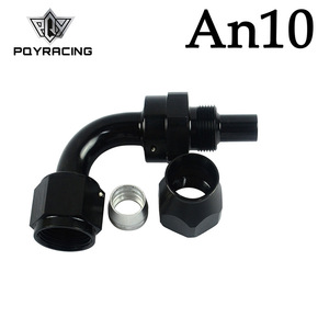 Connecteur de tuyau de carburant en téflon PQY AN4 AN10 90 degrés noir poli pour la mise à niveau et la rénovation - Product Image 3