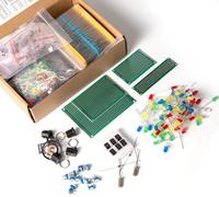Kit d'assortiment de composants électroniques : Condensateurs, Résistances, LED, Transistors, Diodes, 1n270 Germanium, Connecteurs DC, Opamp, PCB, Haut-parleur