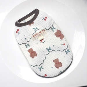 2026 Spring/Summer Dog <b>Clothes</b>, Cotton Gauze Vest, Thin and Breathable Pet Clothing, <b>Cat</b> Apparel, Leashable, Wholesale - Product Image 3