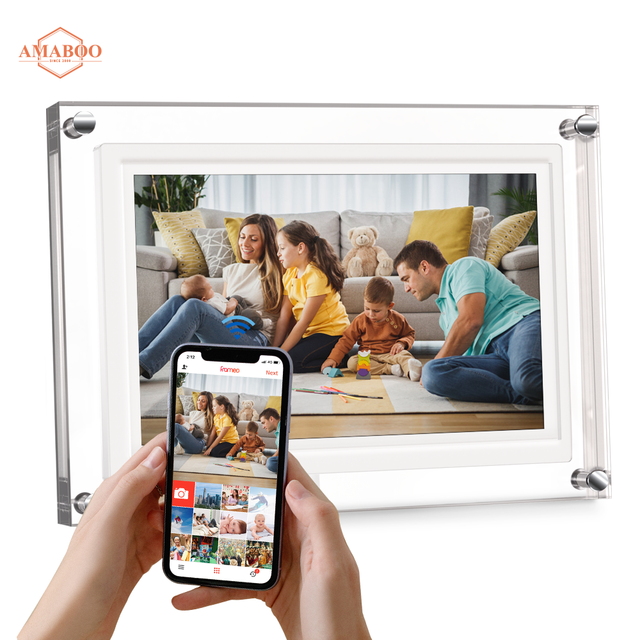WiFi 10.1 Inch Smart Cloud Picture Frame With 1280x800 IPS Touch Screen Auto-Rotate Share Moments Digital Photo Frame