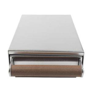 Accessoires de barista : Mini porte-filtre à expresso carré réutilisable en acier inoxydable avec poignée en bois et tiroir à café pour les résidus - Product Image 5