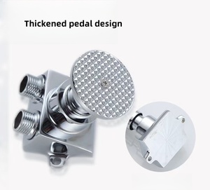 Ziekenhuis Koperen Vloer Gemonteerde Voet Ventielkraan Medisch Laboratorium Bediende Bekkenkranen Met Keramische Klepkern Voor Gebruik In De Sportschool - Product Image 2