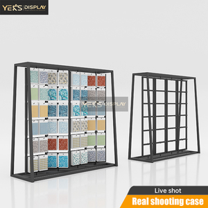 Customizable Modern Stainless Steel Lightweight Eco-Friendly Mosaic Tile <strong>Display</strong> <strong>Stand</strong> <strong>Simple</strong> Metal Rack for Retail Store - Product Image 5