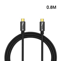 Câble de données Thunderbolt 4 double Type C 40 Gbit/s USB-C PD 100 W 5 A/20 V 8K HD pour transfert de données USB-C pour MacBook, câble USB4.0