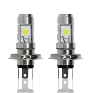 12V Dc Ba20d H4 H6 P15d Lampen Led Koplamp Lamp Met 2 Cob Highlight Motorfietsen Koplamp