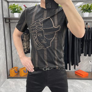 Camiseta Casual de Manga Corta para Hombre, 100% Algodón, con Estampado, Pantalones Cortos de Verano, Impresión Serigráfica, Tela de Lona - Product Image 1