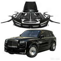 Kit carrosserie en carbone forgé MSY 2025 avec échappement pour Rolls Royce Cullinan 2025, capot avant, pare-chocs, ailes, aileron arrière