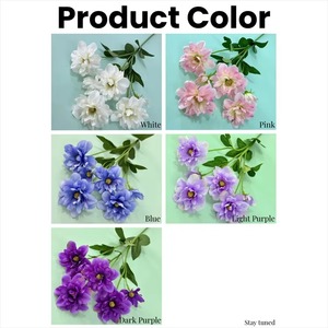 ดอกบัวหิมะผ้าไหมเทียมสีขาว ยาว 60 ซม. 6 หัว สำหรับตกแต่งงานแต่งงาน ตกแต่งบ้าน ตกแต่งโรงแรม - Product Image 3