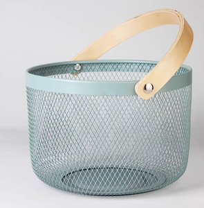 Panier de rangement carré en PP avec poignée en bois, multifonctionnel, écologique, design moderne, gain de place, flexible, pour cuisine et maison - Product Image 3