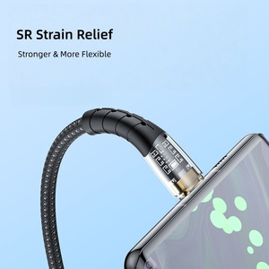 Nuovo Design Cavo di Ricarica USB <span class=keywords><strong>C</strong></span> a <span class=keywords><strong>C</strong></span> Trasparente da 100W, 1m 2m 3m, Cavo USB <span class=keywords><strong>C</strong></span> Visibile per Dispositivi Mobili con Porta Type <span class=keywords><strong>C</strong></span> - Product Image 4