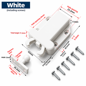 Loquet de sécurité à pression non magnétique avec amortisseur hydraulique, dispositif de verrouillage automatique à rebond, en plastique, moderne, pour armoire scolaire - Product Image 6