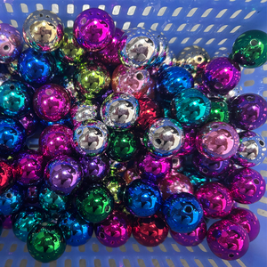 20mm 500g of round handcrafted colored acrylic <b>bead</b> balls are used for making pen <b>bead</b> jewelry - Product Image 2