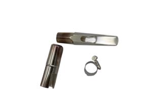 Boquilla para Saxofón Tenor de Metal Chapado en Oro/Plata Eastern Music con Tapa y Abrazadera - Product Image 4