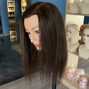 Testina Manichino per Parrucchieri in Capelli Umani 100% Veri per Pratica e Formazione - Product Image 1